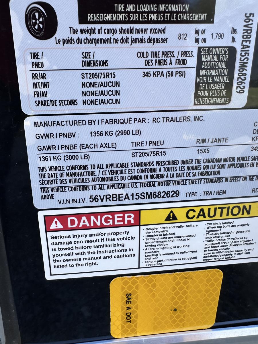 RDLX RDLX 6 x 10 SA FLAT TOP WEDG ENCLOSED TRAILER BY RC Image 0