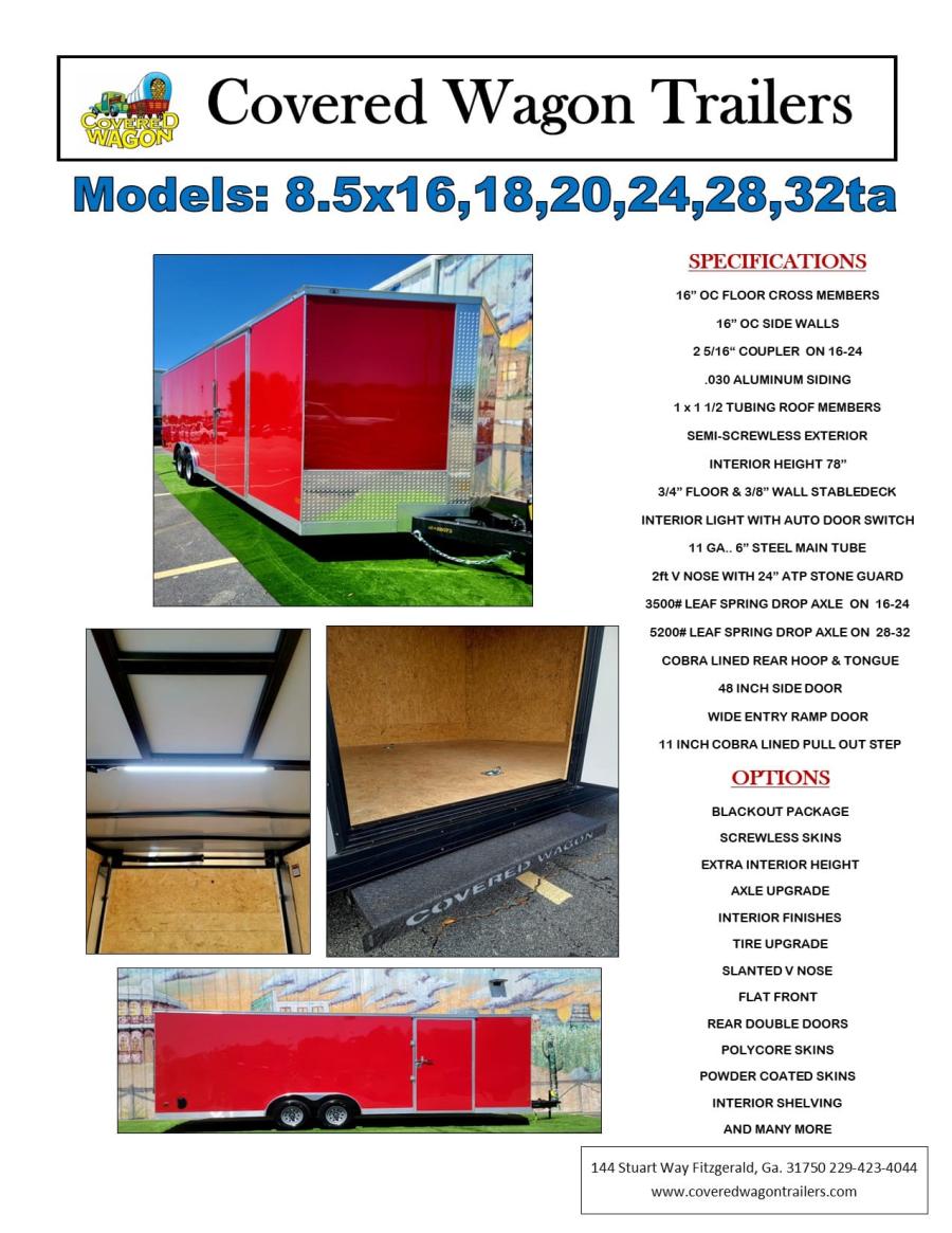 CWG8 Cargo 8.5 x 20 TA Gold Line by Covered Wagon Trailers Image 4