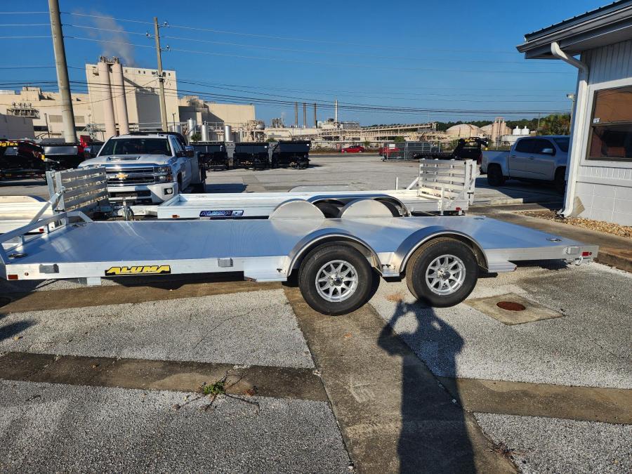 Aluma 8218 Aluma 82" x 18 XL TA, Car Hauler, Alum Wheels, Elec Brakes, Ramps Image 0