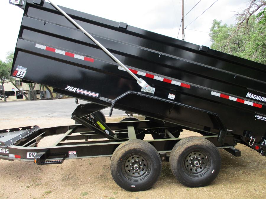 PJ TRAILERS DVJ1 PJ 7X14 DUMP EB2 14PLY SM 10KJ HYDL10 4 WALL 2WG SIR SD BK Image 3