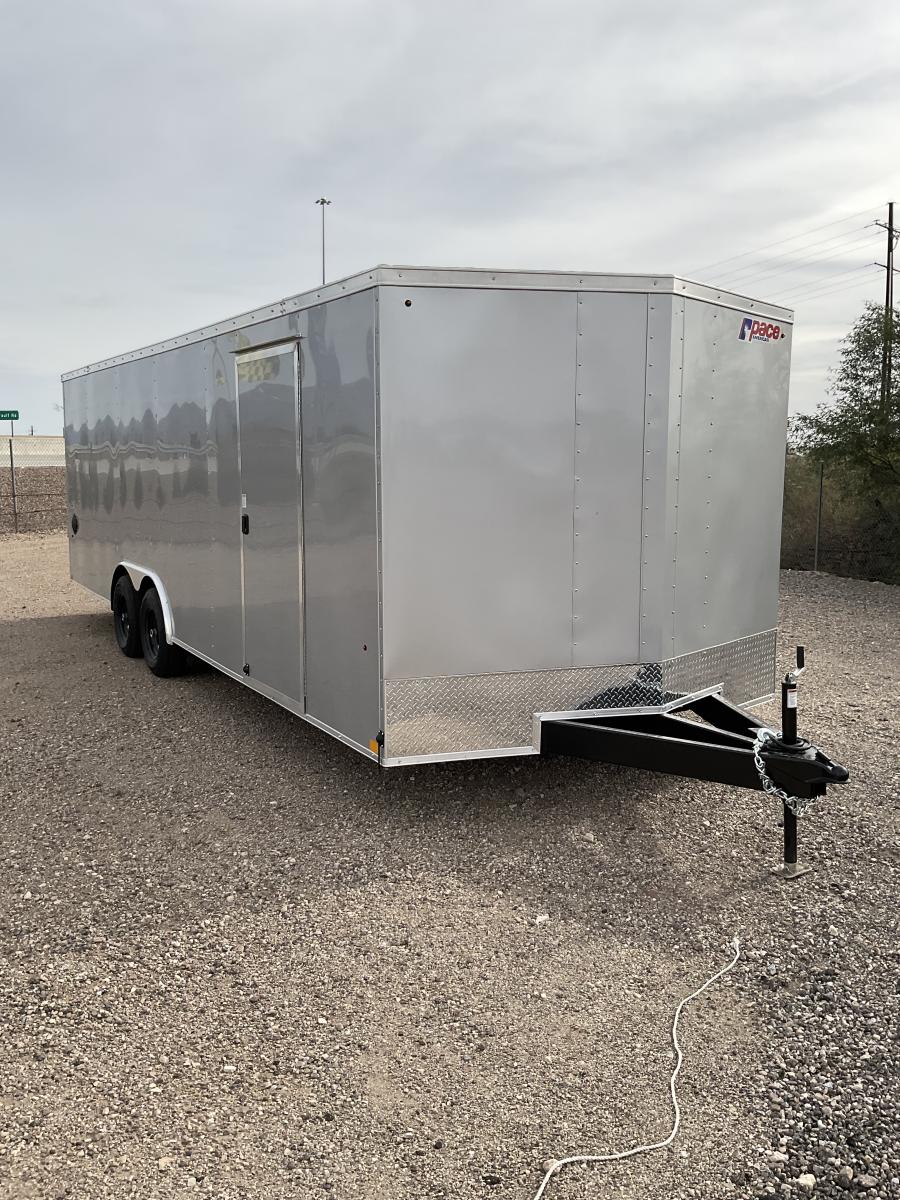 KP10 85X24 OUTBACK DLX FLAT TOP VNOSE ENC CAR HAULER Image 0
