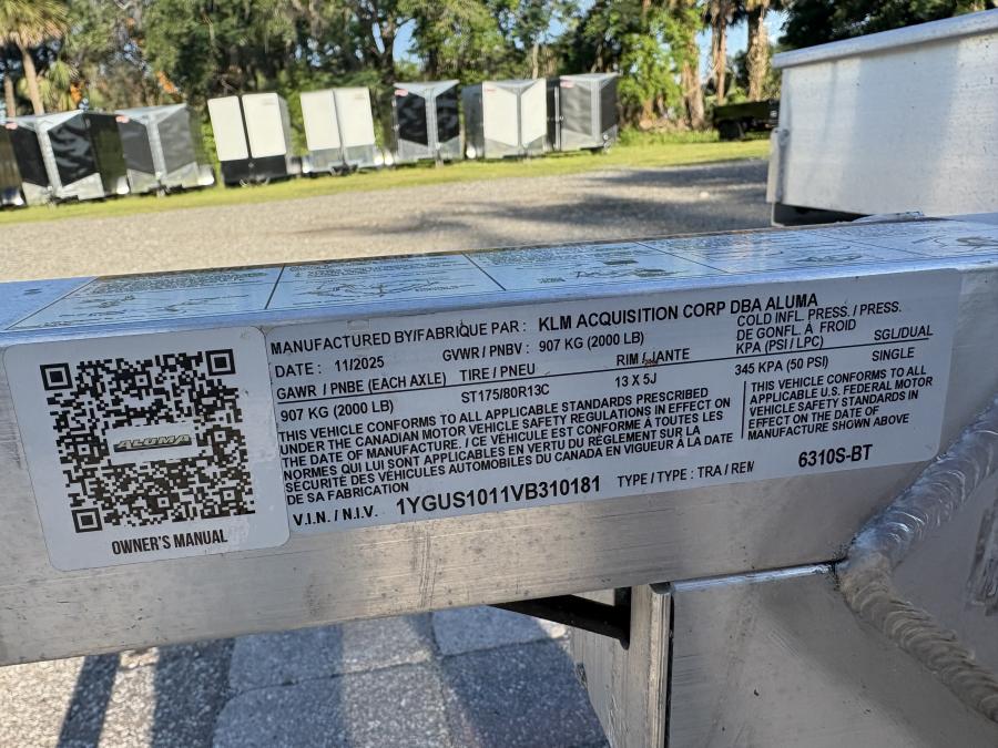 Aluma 6310 Aluma 63" x 120" SA Utility Trailer, Bi-Fold Tailgate, Image 1