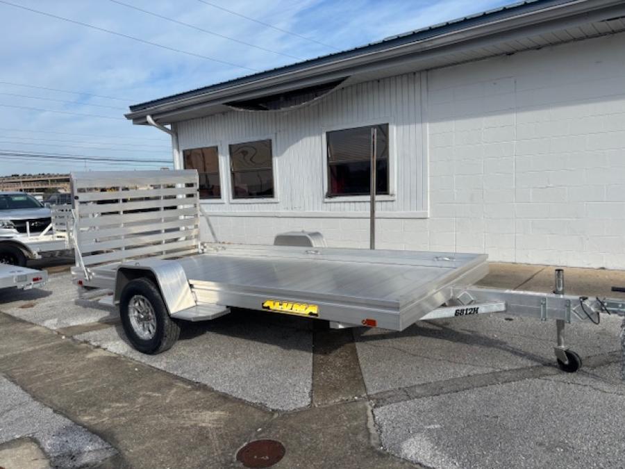Aluma 68x12', Aluminum Deck, Ramp, LED LTS, Alum Wheels, Straight Tailgate Image 0
