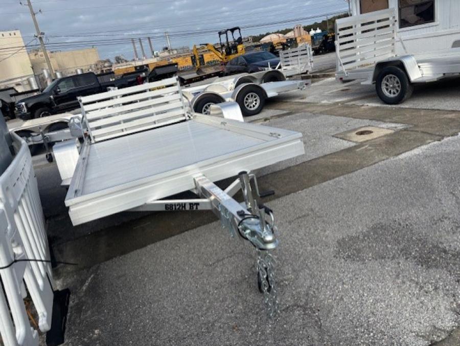 6812 Aluma 68" x 12 SA Utility Trailer, Aluminum Bi-Fold Gate, Aluminum Deck Image 1