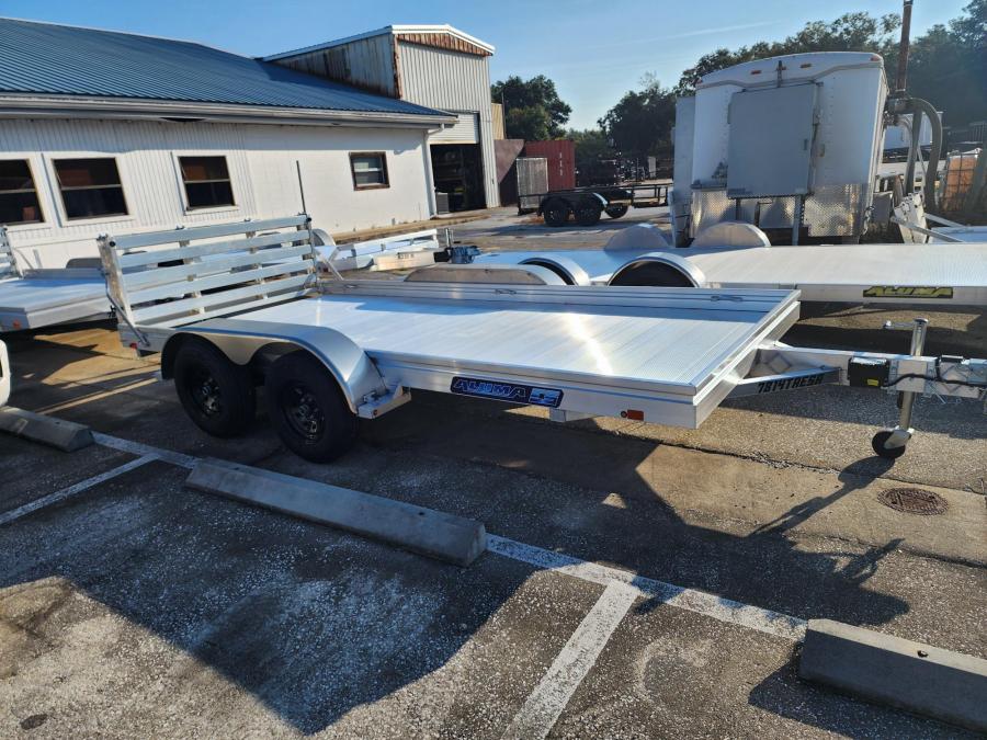 Aluma 7814 ALUMA 78" X 170" TA, Alum Deck, Ramp, Elec Brakes Image 0