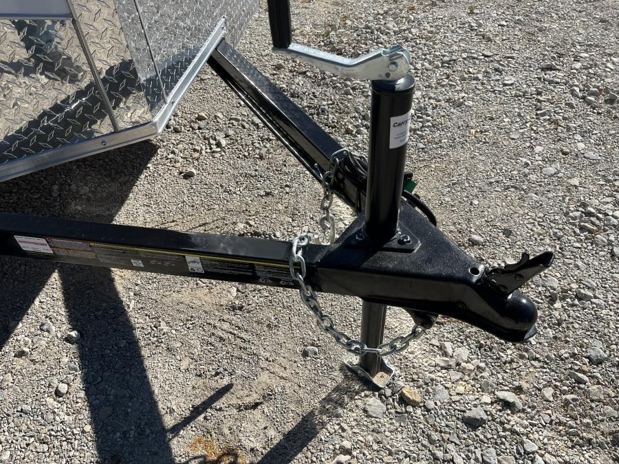 6X12 V-Nose Cargo Trailer w/ Rear Ramp Door. Single Axle Image 3