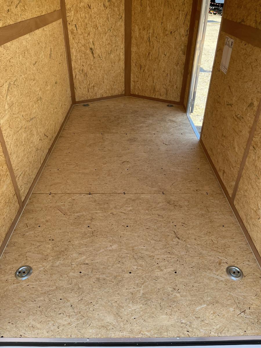 6X12 V-Nose Cargo Trailer w/ Rear Ramp Door. Single Axle Image 9