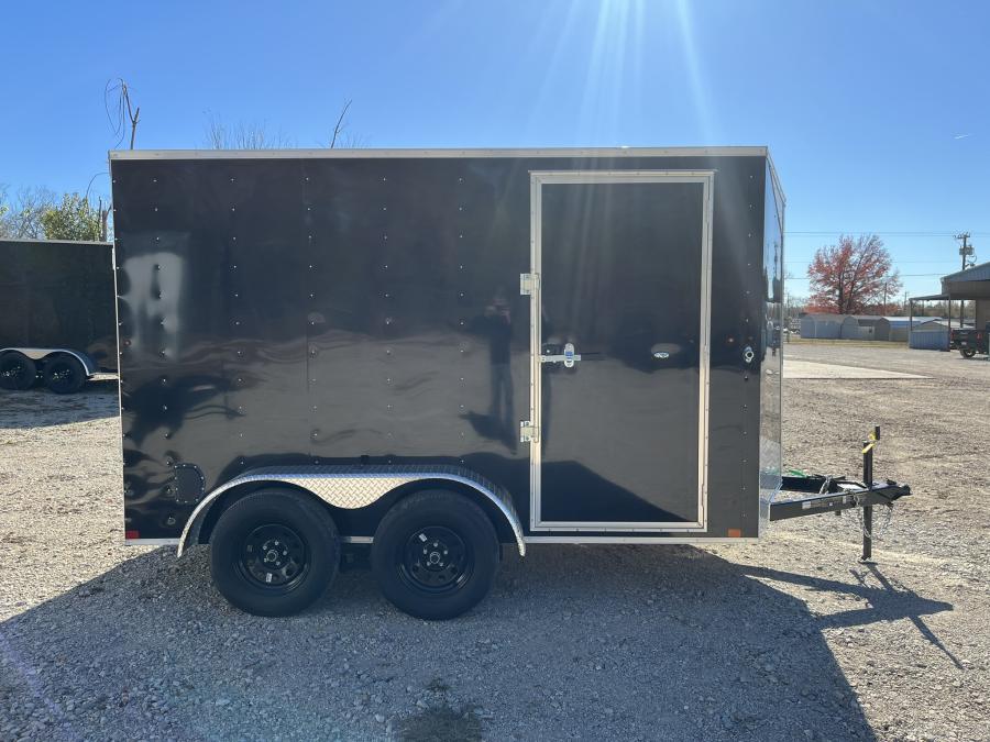 6 X 12 V-Nose Cargo Trailer, Tandem Axle Image 3