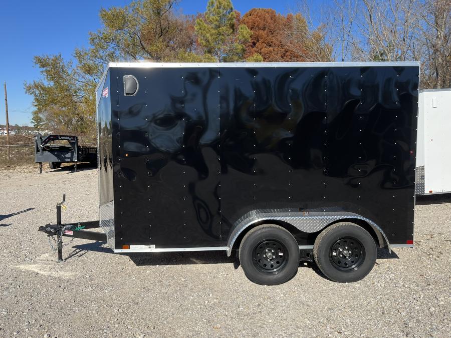 6 X 12 V-Nose Cargo Trailer, Tandem Axle Image 4