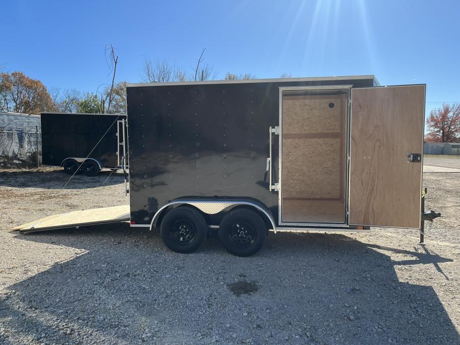 6 X 12 V-Nose Cargo Trailer, Tandem Axle Image 7