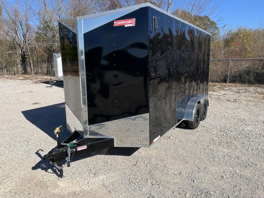 7X16 V-Nose Cargo Trailer, Tandem Axle Image 1