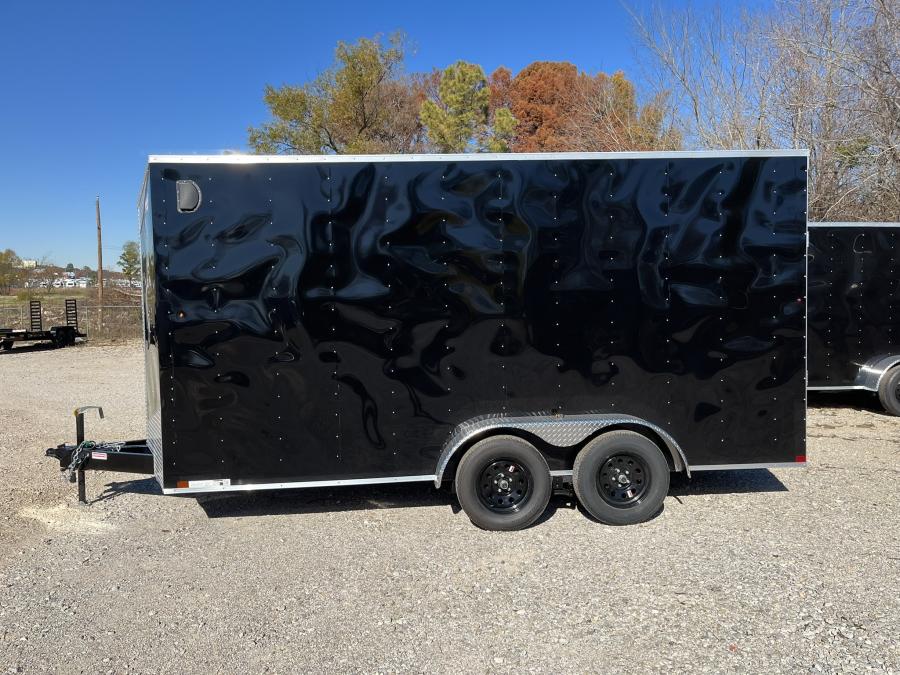 7X16 V-Nose Cargo Trailer, Tandem Axle Image 3