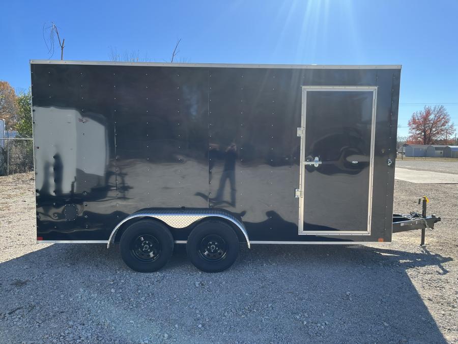 7X16 V-Nose Cargo Trailer, Tandem Axle Image 5
