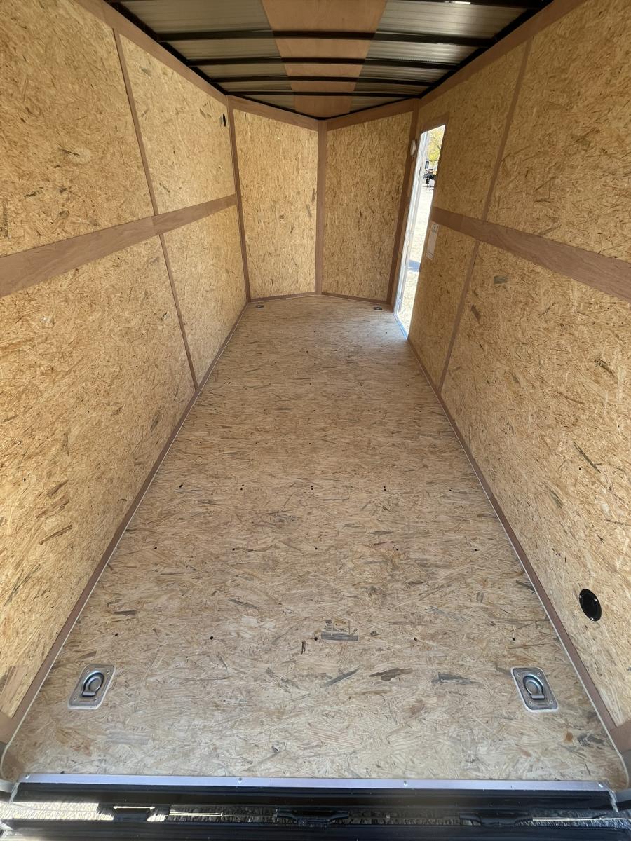 7X16 V-Nose Cargo Trailer, Tandem Axle Image 8