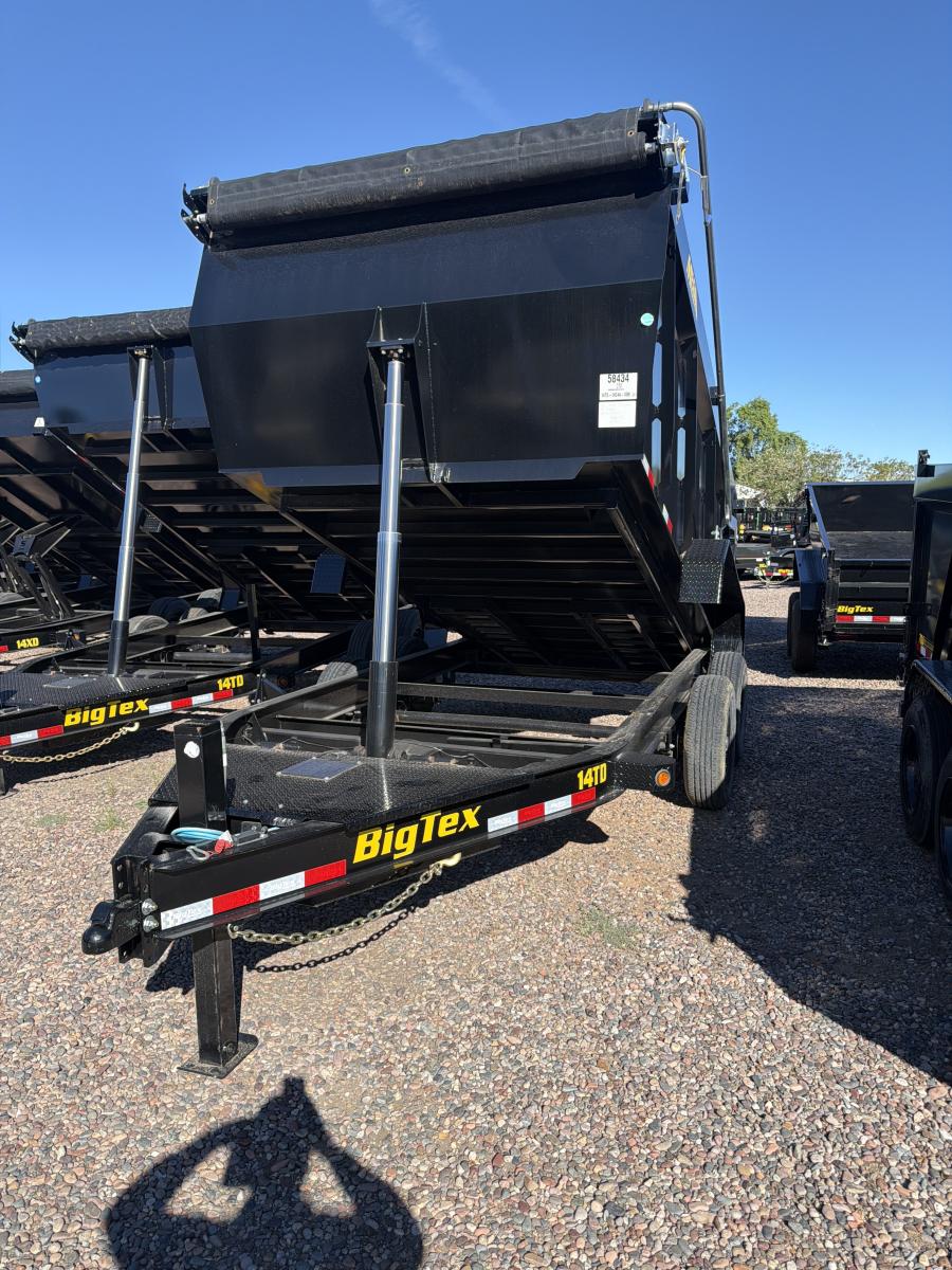 Big Tex 14TD 15.4K HD TELESCOPIC DUMP 83″x1 4SIDES, 6SIR, X-SERIES PKG,BK Image 0