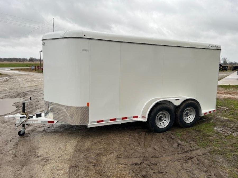 16' x 6'8" x 6'6" Bumper Pull Steel Enclosed Trailer by Delta Mfg. Image 1