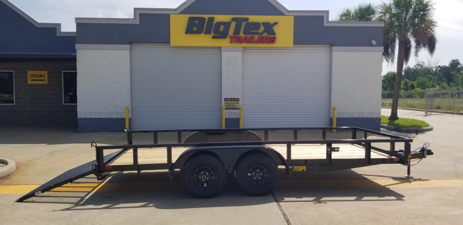 Big Tex 70PI 7K TAND SQ TU UTL 83″x16 2 BRAKES, BLK Image 3
