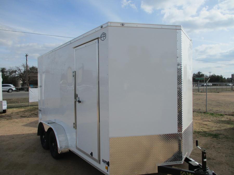 VHW7 7X14 ENCLOSED RAMP DOOR WHITE Image 0