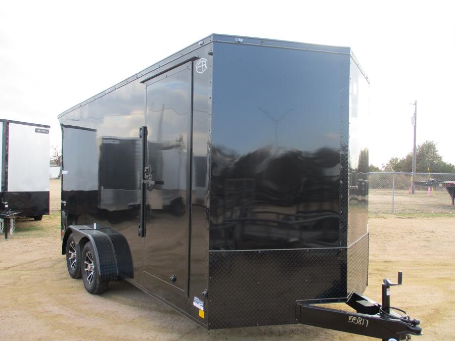 VHW 7X16 ENCLOSED RAMP DOOR BLACK, BLACKOUT Image 0