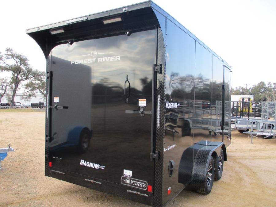 VHW 7X16 ENCLOSED RAMP DOOR BLACK, BLACKOUT Image 1