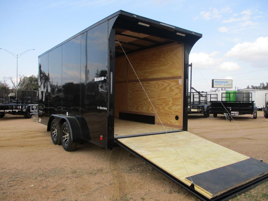VHW 7X16 ENCLOSED RAMP DOOR BLACK, BLACKOUT Image 2