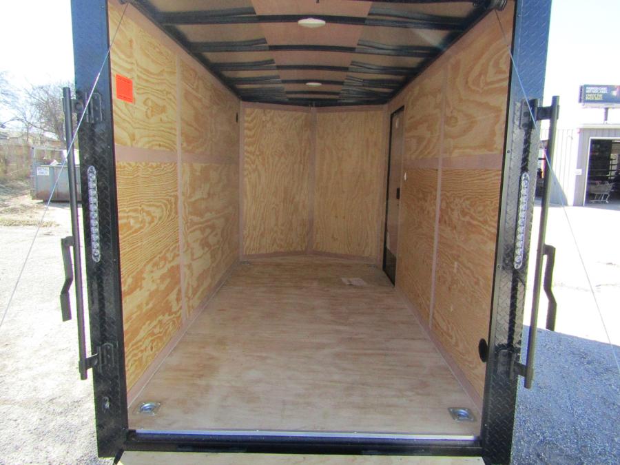 VHW6 6X12 ENCLOSED RAMP DOOR CHARCO BLACK OUT Image 3