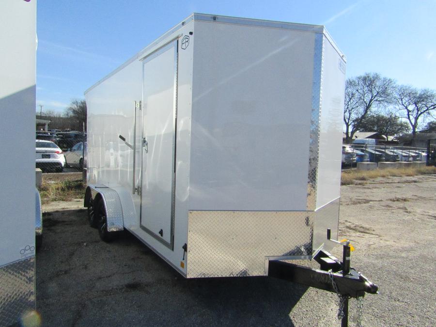 VHW7 7X16 ENCLOSED RAMP DOOR WHITE Image 0