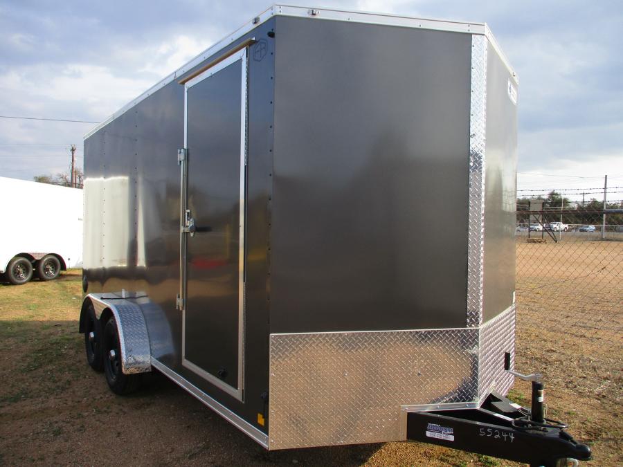 VHW7 7X16 ENCLOSED RAMP DOOR WHITE 10K CHARCOAL Image 0