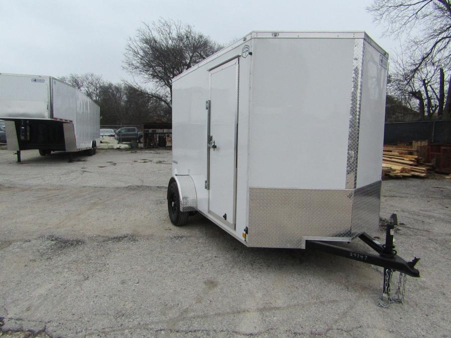 VHW6 6X10 ENCLOSED RAMP DOOR WHITE Image 0