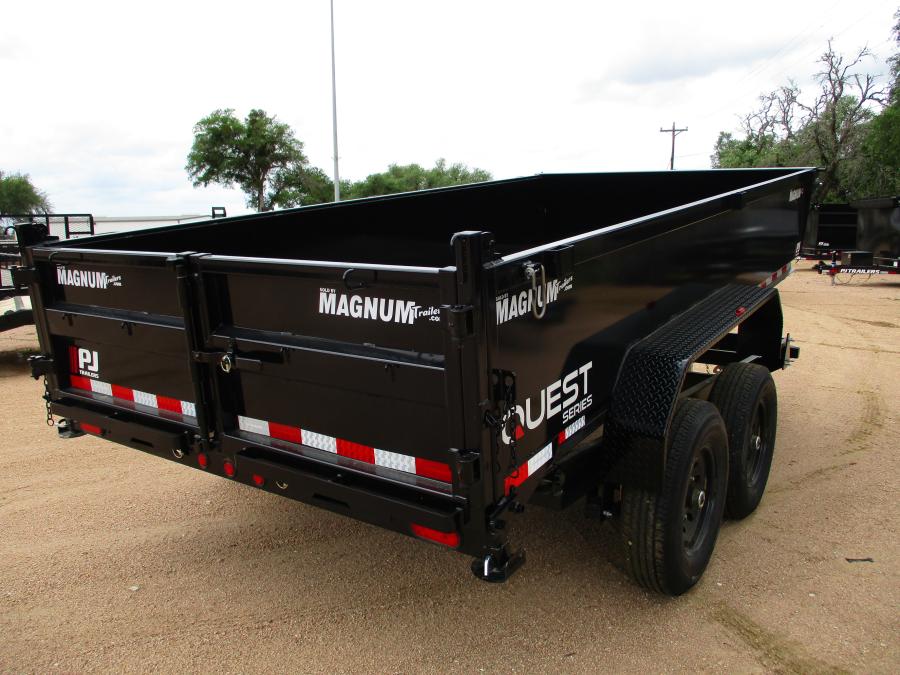 PJ TRAILERS D7J1 PJ 83X14 DUMP EB2 SM 7KJ TK SI 2WG RSJ BLK Image 1