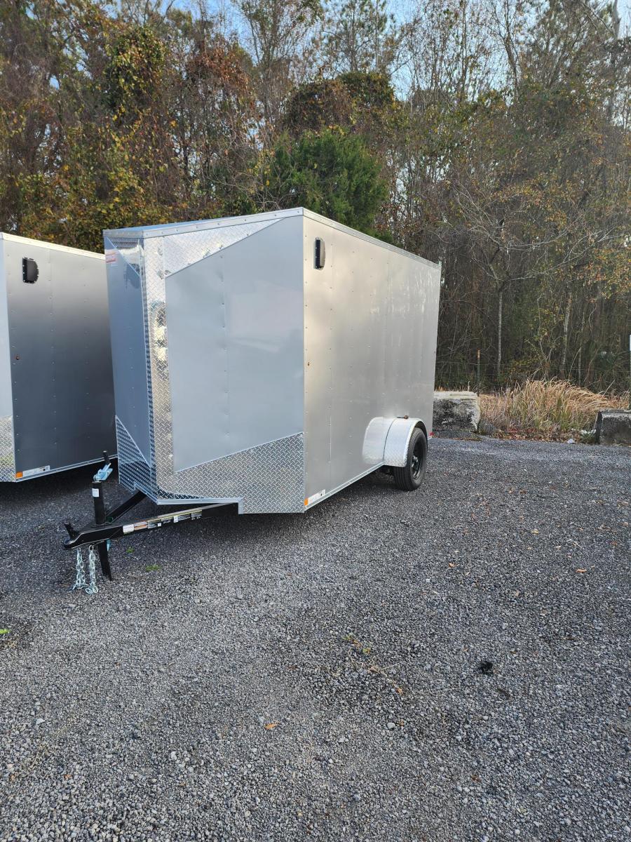 6X12 CARRY-ON 6X12 ENCLOSED, Sloped V-Nose, Ramp, Side Door, LED LTS Image 0