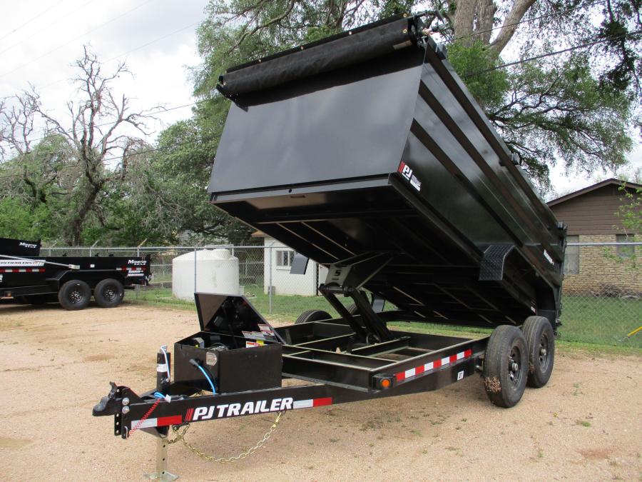PJ TRAILERS D7J1 PJ 83X14 DUMP EB2 SM 7KJ TK SI 2WG RSJ BLK 4 FT SIDES Image 2