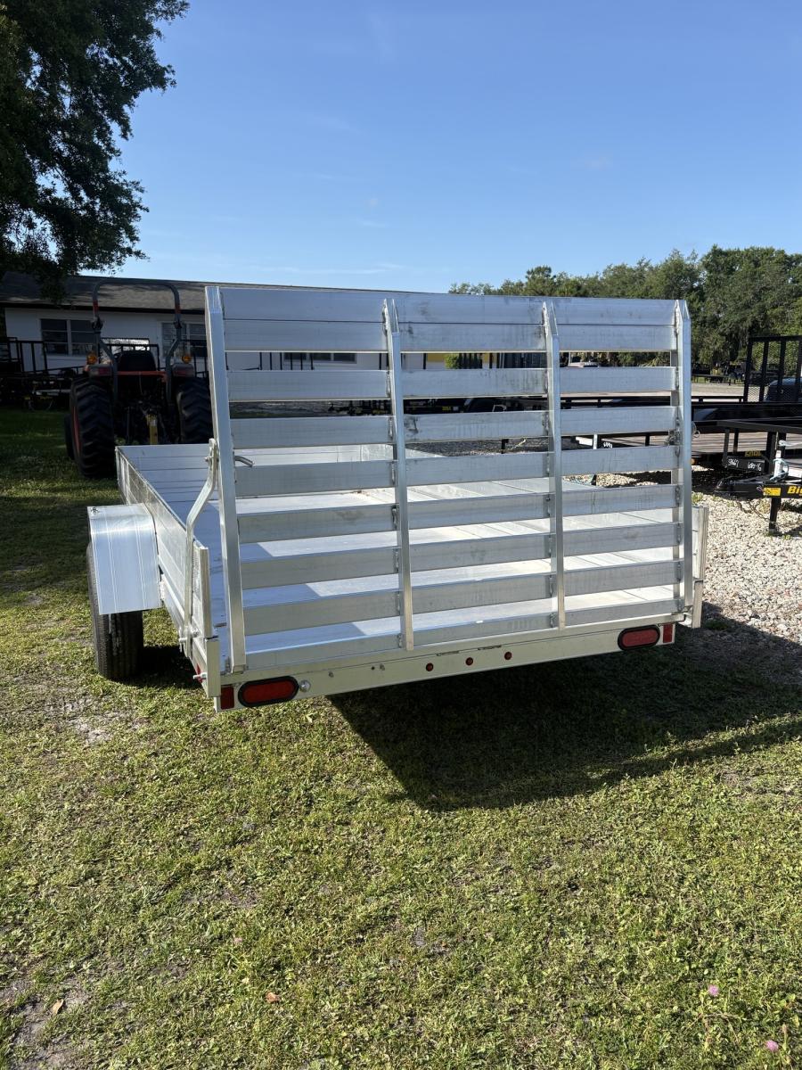 Aluma 6812 Aluma 68" x 12 SA Utility Trailer, Aluminum Bi-Fold Gate Image 1