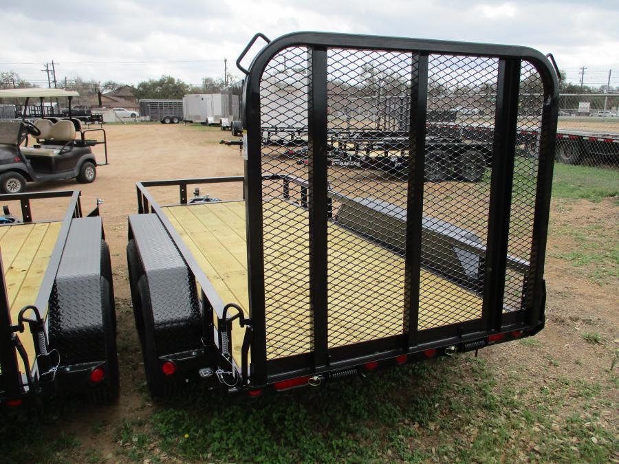 PJ TRAILERS UC212 5X12TA, EB1, SM STL FEN RSR 4RGS, BLACK Image 1