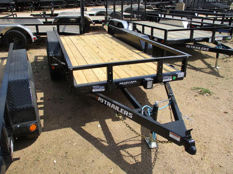 PJ TRAILERS UC212 5X12TA, EB1, SM STL FEN RSR NO RAMP BLK Image 0