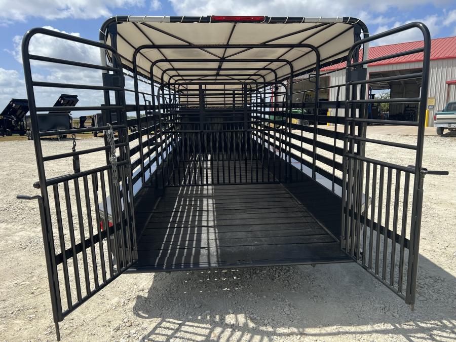WW STEEL GN LIVESTOCK  24' X 6'8" X 6'6" ROUSTABOUT Image 4