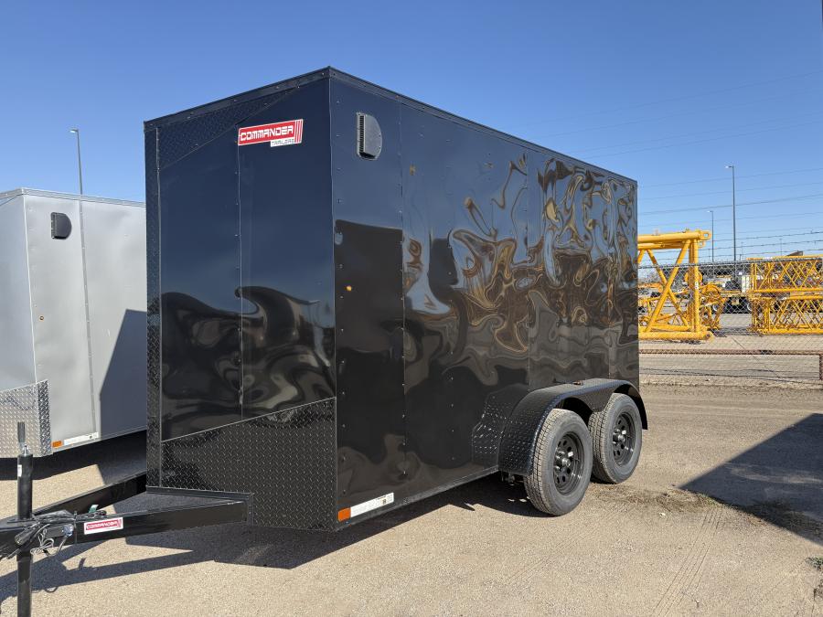 6X12 CARRY-ON  ENCLOSED Tandem 3.5k Axles Rear Ramp Door with BLACKOUT Pkg Image 0