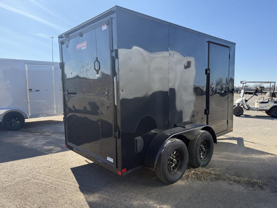 6X12 CARRY-ON  ENCLOSED Tandem 3.5k Axles Rear Ramp Door with BLACKOUT Pkg Image 2
