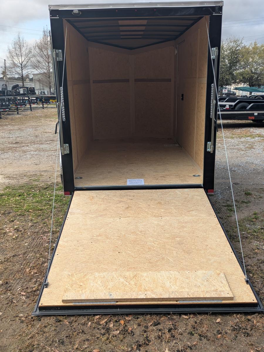 6X12 CARRY-ON ,ENCLOSED, Sloped V-Nose, Ramp, Side Door, LED LTS Image 3