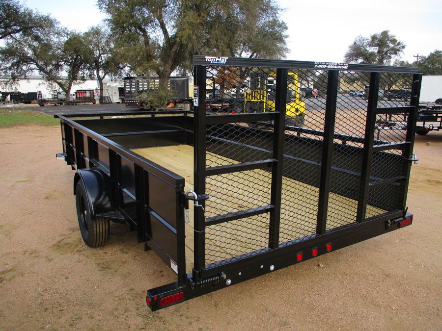 TOP HAT 14X83 SINGLE AXLE, 24" SOILD SIDES, 4' RAMP GATE Image 1