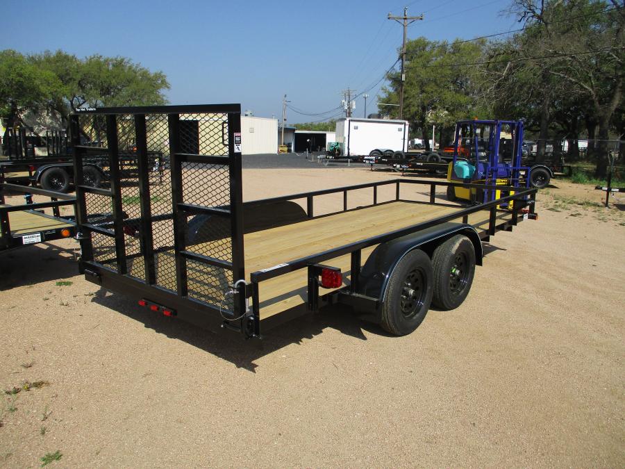 TOP HAT 16X77 SQUARE TUBE TOP RAIL UTILITY, WITH RAMP GATE Image 1