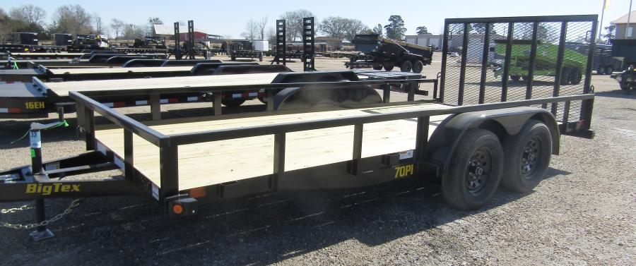 Big Tex 70PI-X 7K TAND SQ TU UTL 83"x16 BLK Image 0