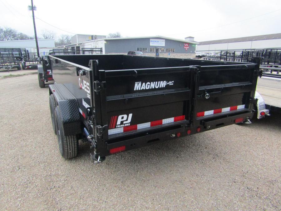PJ TRAILERS D7J1 PJ 83X14 DUMP EB2 SM 7KJ TK SI 2WG RSJ BLK Image 1