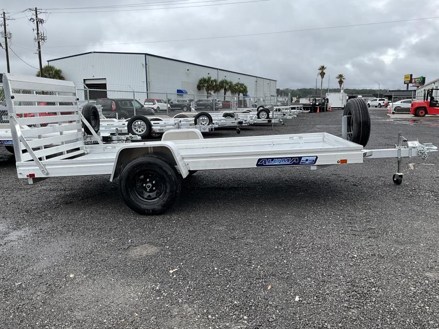 Aluma 6812 Aluma 68" x 12 SA Utility Trailer, Aluminum Bi-Fold Gate Image 1