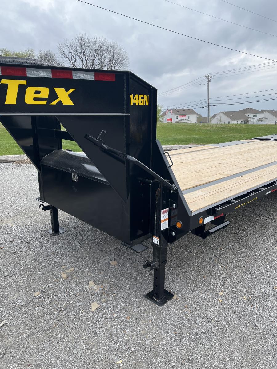 Big Tex 14GN, Gooseneck, 102" x 25', 15.9K, Dovetail, Mega Ramps Image 1