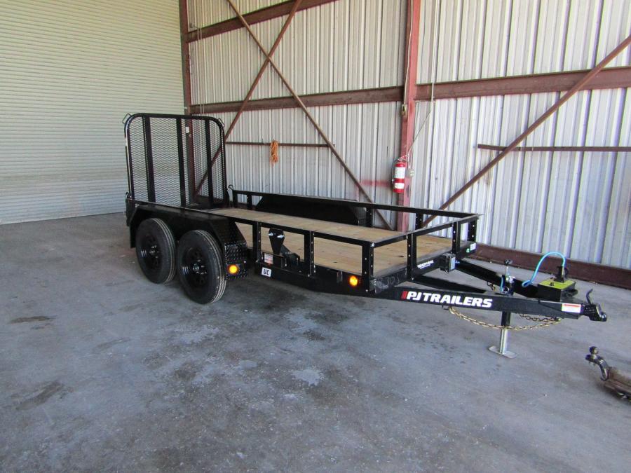 PJ TRAILERS UC21 PJ 5X12TA, EB1, SM STL FEN RSR 4RGS, BLACK Image 1