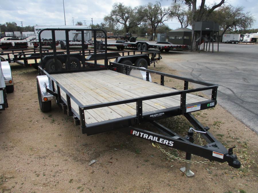 PJ TRAILERS U8A14 14X83" SNGL AXLE CHANNEL UTILITY SM, FLD IN GATE Image 0