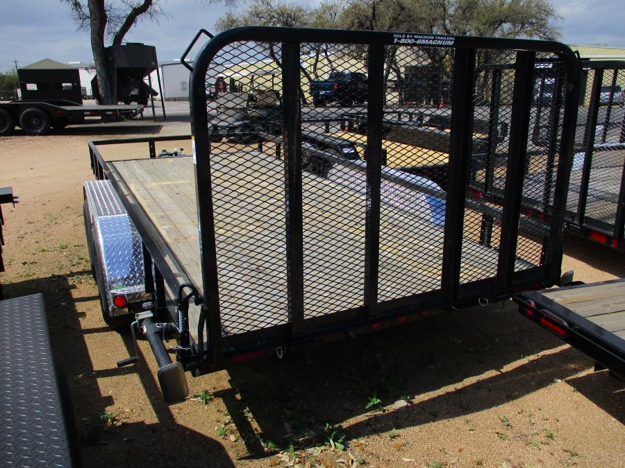 PJ TRAILERS ULA16 16X83" TNDM AXLE CHANNEL UTILITY SM, FOLD IN GATE Image 1