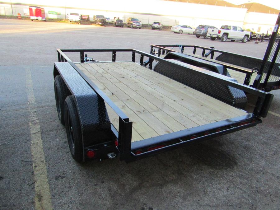 PJ TRAILERS UC21 PJ 5X12TA, EB1, SM STL FEN RSR NO RAMP BLK Image 0