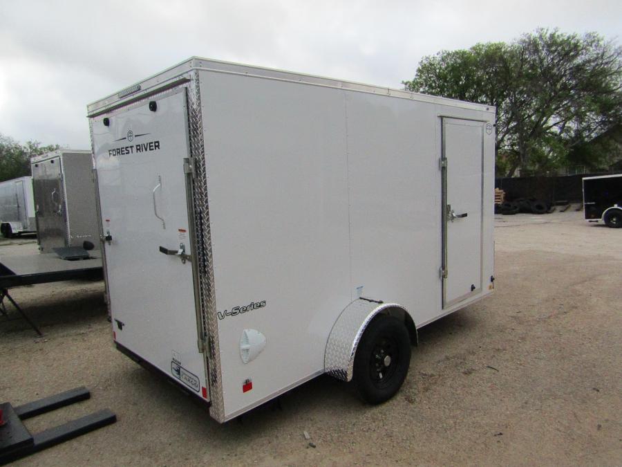VHW6 6X12 ENCLOSED RAMP DOOR WHITE Image 0